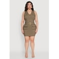 thumbnail image 2 of Womens Plus Size Collared Cargo Pocket Dress, 2 of 4