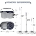 thumbnail image 2 of Spin Mop and Bucket Set with Microfiber Pads and Pedal Wringer, 2 of 8