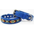 thumbnail image 2 of Small 13''- 17'' Soft Genuine Leather Beaded Padded Dog Puppy Collar  60RT06RB, 2 of 2