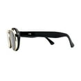 thumbnail image 4 of Super Normcore Cool Hipster Flip Up Keyhole Round Sunglasses Black Gold, 4 of 4