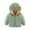 Green, variant on Edvintorg 2-7 Years Winter Coat for Kids Girls Cotton Padded Jacket with Velvet Lining Hooded Zipper Jacket Outerwear Solid Colors Long Sleeve Jackets for Kids Boys