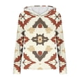 thumbnail image 5 of Hoodie for Women Southwestern Aztec Pattern Print Long Sleeve Pullover Hooded Sweatshirt Relaxed Fit Bohemian Style Casual Graphic Clothes Top, 5 of 5