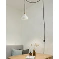 thumbnail image 5 of Kiven Plug-in Pendant with 15ft UL Dimmable Light Triangle Iron Art Shade Pendant Light with Smart Dimmer Switch with Set Time, Bulb Not Include - 1Pack (Macaron White), 5 of 8
