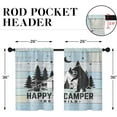 thumbnail image 2 of Camper Kitchen Curtains RV Window Curtains Over Sink Set of 2, Camping Tent Bear with Lantern Vintage Rod Pocket Short Tier Curtains for Kitchen, Farmhouse Small Kitchen Decor (26x36 Inch), 2 of 6