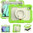 thumbnail image 4 of iPad Mini 6 Case 8.3 Inch 2021,Rugged Protective Case with Tempered Glass Film 360° Rotatable Kickstand Handle Kid Proof Case for Apple for iPad Mini 6th Generation 8.3 inch 2021, Lime, 4 of 9
