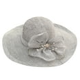 thumbnail image 3 of CAIXIA Kentucky Derby Hats for Women Large Flower Tea Party Church Adjustable Wide Brim Fascinator Sun Hat Uv Protection Sun Hat, 3 of 3