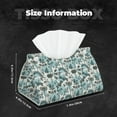 thumbnail image 6 of Lsque Flowers In Vintage Printed Long Tissue Box Cover Holder, Facial Paper Organizer Dispenser,Triangle with Bottom Belt, PVC Leather Decorative Organizer, 6 of 9