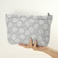 thumbnail image 4 of Unique Bargains Flower Cosmetic Bags Zipper Floral Makeup Bags Women's Makeup Bag Suitable for Coin Lipsticks Gray, 4 of 7