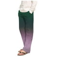 thumbnail image 1 of Pantalones de pijama largos de poliéster para hombre, informales, con estampado a cuadros, holgados y deportivos., 1 of 4