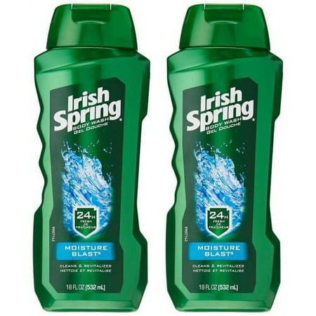 Irish Spring Moisture Blast Men's Face & Body Wash, Moisturizing Body Wash - 18 fl oz.