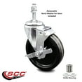 thumbnail image 2 of 5 Inch Phenolic Wheel Swivel 10mm Threaded Stem Caster with Brake SCC, 2 of 2