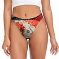 thumbnail image 1 of Fotbe Abstract Red Koi Fish Art Tanga Sin Costuras para Mujer con Estampado – Panties Invisibles, Transpirables y Cómodos para Uso Diario-X-Small, 1 of 6