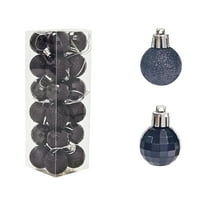 Hwkond Christmas Balls Ornaments Clearance 24PCS Christmas Xmas Tree Bauble Hanging Home Party Ornament Decor 3CM,Black