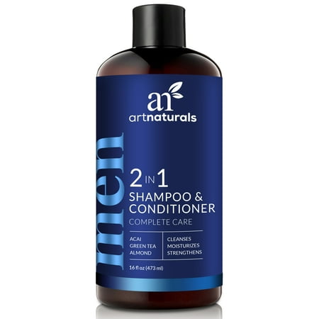 ArtNaturals 2-in-1 Shampoo and Conditioner for Men (16 Fl Oz) Sulfate Free and Natural - Moisturizing, Refreshing Volume, Curly, Dandruff Color Treated and Fine Hair - Women and (Best Way To Treat Dandruff)
