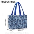 thumbnail image 7 of Pzuqiu Blue Paisley Large Capacity Quilted Tote Bags for Women, Lightweight Blue Puffer Shoulder Handbags Vintage Casual Shopping Work Travel Bag for College Everyday Use, 7 of 7