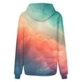 thumbnail image 6 of Stichou Fall Pocket Drawstring Hoodies for Womens Casual Oversized Tie Dye Gradient Long Sleeve Sweatshirts for Women Light pink XL, 6 of 6