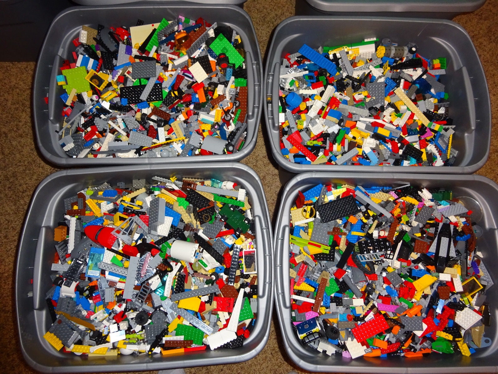 2 Pound Lot LEGO Bricks MIXED Parts Pieces Bulk lb BUY 4 get 1 POUND FREE STEM 