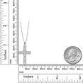 thumbnail image 6 of Gem Stone King Lab Grown Diamond Cross Pendant Necklace for Women | 925 Sterling Silver | 2.40 Cttw | April Birthstone | Oval 6X4MM | With 18 inch Chain, 6 of 6