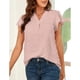 thumbnail image 4 of Blusa De Manga Corta,Blusa De Manga Corta De Jacquard Blusa De Jacquard Con Cuello En V Blusa Suelta De Jacquard Top Rendimiento Sólido, 4 of 6