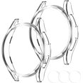 thumbnail image 2 of [3+Lot de 2] Étui Robuste Compatible avec Samsung Galaxy Watch 4 40mm, Protecteur d'Écran en Verre Trempé Anti-Buée avec Étui Rigide en PC, Étui Mate, Transparent/clair, 2 of 5