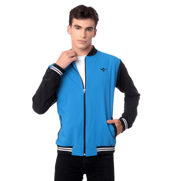 Chamarra Bomber Hombre Ligera Moda S UIN Entrenamiento Fitness Azul Walmart en linea