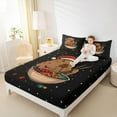 thumbnail image 4 of Homewish Christmas Capibara Lover Full Size Sheets, Tokyo Japanese Ramen Bed Sheets, Dreamy Glitter Stars Print Sheet Sets, Lightweight Room Decor, 4pcs, 4 of 7
