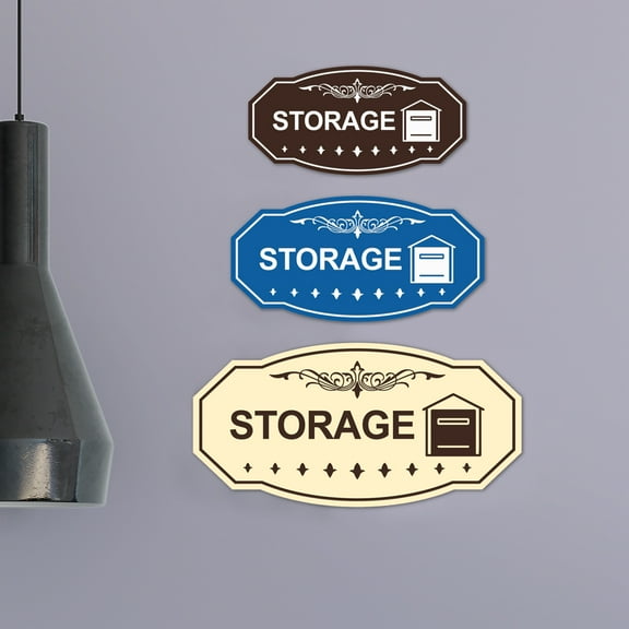 Victorian Storage (House) Sign (Black) - Small