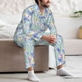 thumbnail image 7 of Fotbe Colorful Butterfly Pattern Long Sleeve Pajama Set for Men,Sleepwear Set,2-piece Loungewear Set,Soft PJs Comfy Nightwear with Pockets-Medium, 7 of 7