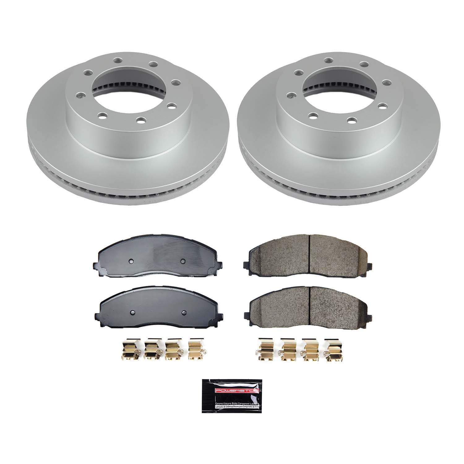 PowerStop Front Z17 Evolution Brake Pad and Coated Rotor Kit for Ford F-250 Super Duty 2023-24, Ford F-350 Super Duty 2023-24, CRK9178