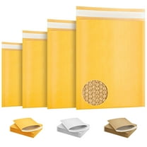 Yellow Kraft Bubble Mailers, Tear-Resistant Padded Paper, 300 Count, 8.5 x 13 in