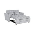 thumbnail image 4 of Hommoo 3 in 1 Convertible Pull Out Sofa Bed, Loveseat Sleeper Sofa, Light Gray, 4 of 7