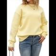 thumbnail image 2 of Suéter de Punto de Larga con Cuello Redondo y Lazo para Mujer, Sin Espalda Amarillo S, 2 of 10