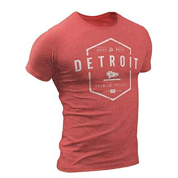 Detroit T Shirts Unisex S M L XL XXL - Detroit Built-to-Build Cars - Motor City T-Shirt — Detroit Tee Shirts by DETROIṬREBELS