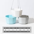 thumbnail image 1 of Zhuge Juego de 3 piezas de cesta colgante absorbente de plástico para lavabo, blanco, gris, azul, maceta colgante hidropónica de tamaño mediano: 15 * 9 cm, 1 of 5