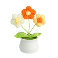 thumbnail image 2 of Mini plantas artificiales en maceta, flores tejidas a mano, flores de punto terminadas en maceta Estilo B, 2 of 9