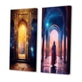 thumbnail image 3 of Designart "Bohemian Vibes at Golden Gate" Abstract Wall Art Set Of 2 - Bohemian Gold Gallery Set For Office Decor, 3 of 6