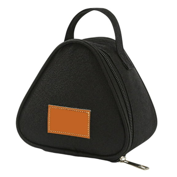 KMWGRE Triangular Insulated Bag Small Reusable Snack Bags Sandwich Bag with Handle and zip Lunch Box for Women Men Food Container