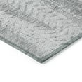 thumbnail image 4 of 9' X 12' Silver Gray And Graphite Botanical Leaves Washable Indoor Outdoor Area Rug, 4 of 5