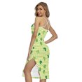thumbnail image 2 of St. Patrick'S Day Buffalo Plaid Printed Cross Back Cami Dress, Irish St. Patrick'S Day Fashion Summer Maxi Sexy Casual Dress For Women, 2 of 4