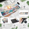 thumbnail image 3 of Stained Glass Desk Mat Large Mouse Pad Extended Desk Pad, Gaming Computer Mouse Mat XXL, Big Desktop Keyboard Mat, Full Desk Laptop Pad for Home Office Work, Desk Decor Aesthetic 31.5×15.7 Inch, 3 of 6