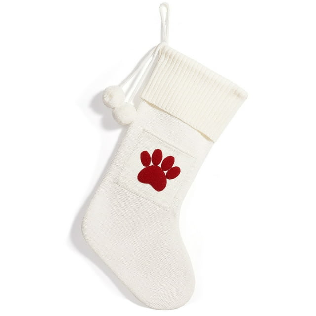 Maoww Knitting Pendant Decorations For Christmas Tree Unique Tree Trin Kets Christmas Alphabet Knitting white footprint