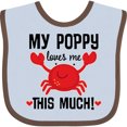 thumbnail image 3 of Inktastic My Poppy Loves Me Grandchild Boys or Girls Baby Bib, 3 of 4