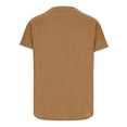 thumbnail image 5 of OGLCCG Cotton Linen Shirts for Women Casual V-Neck Short Sleeve Button Up Blouse Tops Lightweight Beach Vacation Tees,XL,Khaki, 5 of 5