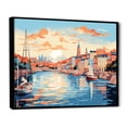thumbnail image 3 of Designart "Sunset Coastlines Sydney Harbor II" Extra Large Coastal Framed Wall Art - Coastal Blue Coastal Port Entryway Framed Wall Art, 3 of 7