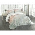 thumbnail image 3 of Ambesonne Marble Print Quilted Bedspread Set 3 Pcs, Onyx Scratches, Queen Size, Pale Grey Peach, 3 of 5