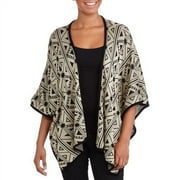 Derek Heart Juniors Striped Arrow Jacquard Poncho