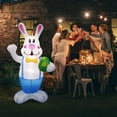 thumbnail image 5 of 6FT Rabbit Air Mold, Outdoor Easter Decoration Rabbit Carrot, Cartoon Inflatable Rabbit Party Air Mold, Easter Inflatable Rabbit, Led Light Festival Venue Arrangement Mall Air Mold Decoration, 5 of 5