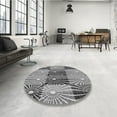 thumbnail image 4 of Ahgly Company Machine Washable Indoor Square Transitional Gray Cloud Gray Area Rugs, 7' Square, 4 of 7