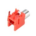 thumbnail image 4 of Conector RCA hembra de montaje en panel PCB rojo de 2 pines, 10Pcs, 4 of 4