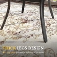 thumbnail image 5 of Vicllax 7-Piece Outdoor Patio Dining Set Metal Swivel Chairs & Round Steel Table with Umbrella Hole, 5 of 11